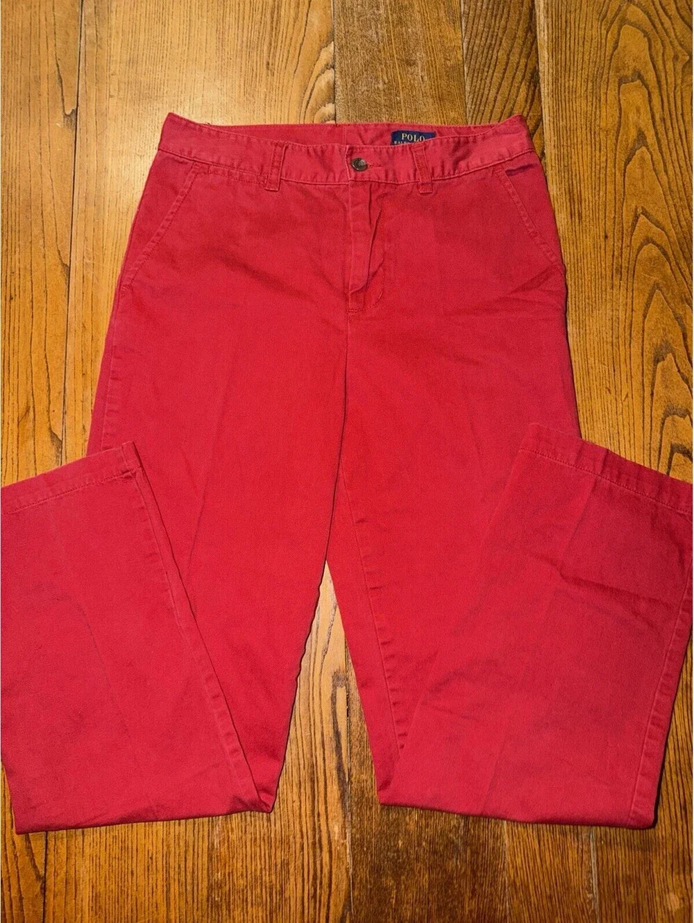 Polo Ralph Lauren Boys Red Chino Straight Leg Pants Size 16